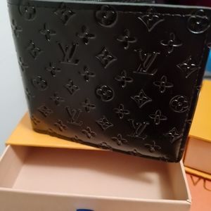 LV black embossed Men's wallet